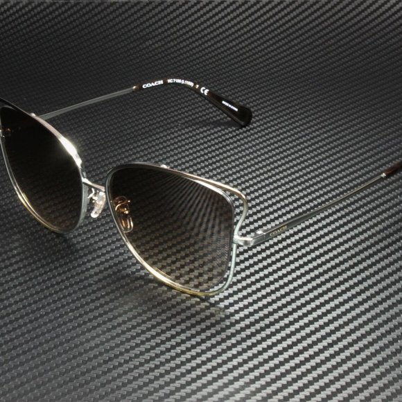 COACH Brown Silver 55mm Sunglasses
